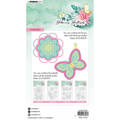 STUDIO LIGHT Stanzform Präge Stanzschablone Cutting Die, Shaker Labels Blooming Butterfly Blume, Schmetterling