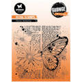 STUDIO LIGHT - Transparent Stempel Motivstempel Clear Stamp - Floral butterfly Schmetterling, Blumen