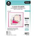 STUDIO LIGHT - Transparent Stempel Motivstempel Clear Stamp - Square Blumenrahmen