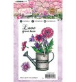 STUDIOLIGHT - Transparent Stempel - English Garden, Blumen in einer Gießkanne