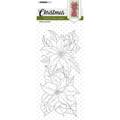 STUDIOLIGHT - Transparenten Stempel - Christmas Slimline Poinsettia, Poinsettie, 