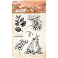 STUDIOLIGHT - Transparenter Stempel - Autumn blossoms, Herbstblüten Rose Kürbis