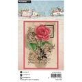 STUDIOLIGHT - Transparenter Stempel - Rose, Schreiben, Briefmarke 