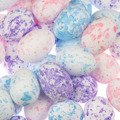 STYROPOREIER Ostern Dekoration Ostereier Eggs 50 Stück, 1.8x2.5 cm rosa lila blau