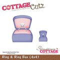 Stanzform Präge Stanzschablone Cutting Die - Cottage Cutz - Ring &amp; Ring Box - Design: Verlobungsring in einer Box