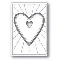 Stanzform Präge Stanzschablone Cutting Die - Poppystamps - Deco Shining Heart Rahmen