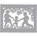 Stanzform Präge Stanzschablone Cutting Die - Spellbinders - Little Loves A2 Kartenvorderseite - Kinder im Garten