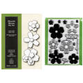 Stanzform Präge Stanzschablone Cutting Die + Stempel - Poppystamps - Flourish Blooms - Blumenset