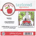 TAYLORED EXPRESSIONS Gummistempel Stempel Motivstempel Lifetime of Love Braut und Bräutigam im Auto