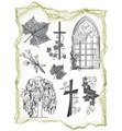 VIVA DECOR Transparent Stempeln Set Motivstempel Clear Stamps, Condolence Beileid