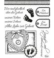 VIVA DECOR Transparent Stempeln Set Motivstempel Clear Stamps, Geburt von