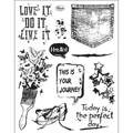 VIVA DECOR Transparent Stempeln Set Motivstempel Clear Stamps - Grunge