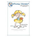 WHIMSY STAMPS Gummistempel Stempel Motivstempel - Swimmer Girl Mädchen im Rettungsring