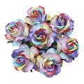 WILDROSEN 40mm 25Stk Scrapbooking Maulbeerpapier Blumen Flower, 