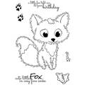 WOODWARE Transparent Stempeln Set Motivstempel Clear Stamps - Fuzzie friends Freddie fox 