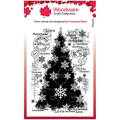 WOODWARE Transparent Stempeln Set Motivstempel Clear Stamps - Snow Frosted Tree Weihnachtsbaum