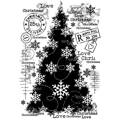 WOODWARE Transparent Stempeln Set Motivstempel Clear Stamps - Snow Frosted Tree Weihnachtsbaum