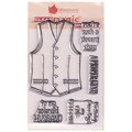 WOODWARE Transparent Stempeln Set Motivstempel Clear Stamps, Weste JGS498