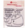 WOODWARE Transparent Stempeln Set Motivstempel Clear Stamps - Whale Hello, Liebe Wal 