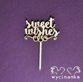 WYCINANKA - BEST WISHES - "Süße Wünsche" Topper aus Sperrholz 3mm CUTOUT