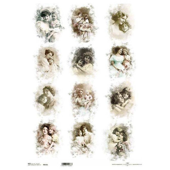 ITD Reispapier Decoupage Bastelpapier Serviettentechnik-R616L - A3 Retro-Fotos