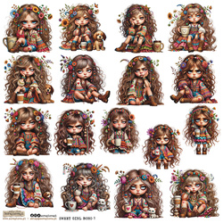 AUFKLEBER ScrapLove Dekor Stickers - Sweet Girl Boho 1