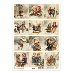 Scrapbooking Tag Set 0358 Blumen auf dem Land