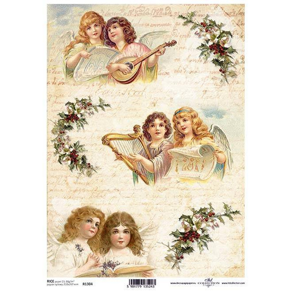 ITD Reispapier Decoupage Bastelpapier Serviettentechnik-R1304 Engel