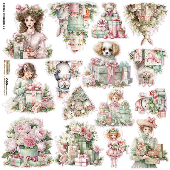 AUFKLEBER - ScrapLove - Pastellfarbene Weihnachten 2