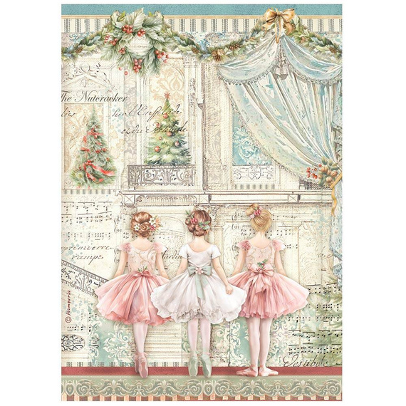 Reispapier Decoupage Bastelpapier A4 - Stamperia - Nutcracker - Ballett