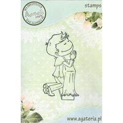 AGATERIA - Transparent Stempel Motivstempel Clear Stamp - Communion boy,  Kommunionjunge