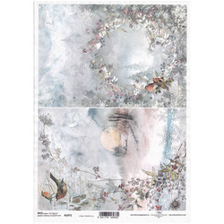 ITD Reispapier Decoupage Bastelpapier Serviettentechnik, ITD-R360, Wintersichtbarkeit