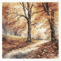 Reispapier-Set - ITD RSM102 Herbstansichten, Herbst, Park