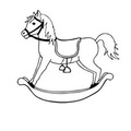 AGATERIA - Transparent Stempel Motivstempel Clear Stamp - Toy horse, Schaukelpferd, Spielzeugpferd