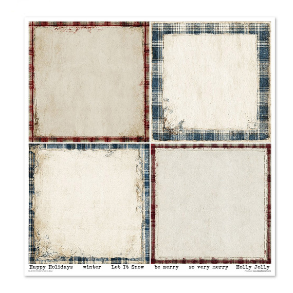 ITD COLLECTION Scrapbooking Papier Set 30x30 cm - Winter's Tale in blue