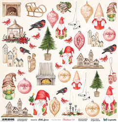 SCRAPandME 30x30cm einseitig Scrapbooking Papier 250g, Christmas 09