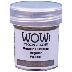 WOW! Embossing powder - Prägepulver - Metallics Platinum - Metallics Platin 