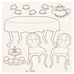 SCRAPINIEC Dekorpappe Die Cut Chipboard Dekoration Ornament, Wonderland 5393