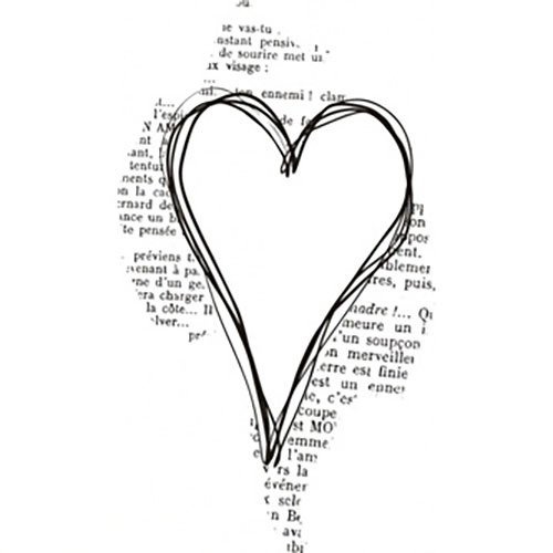 AGATERIA - Transparent Stempel Motivstempel Clear Stamp - Herz im Hintergrund