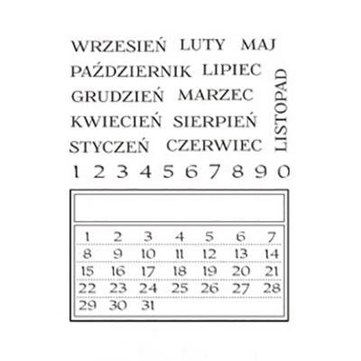 AGATERIA - Transparent Stempel Motivstempel - Calendar, Kalender