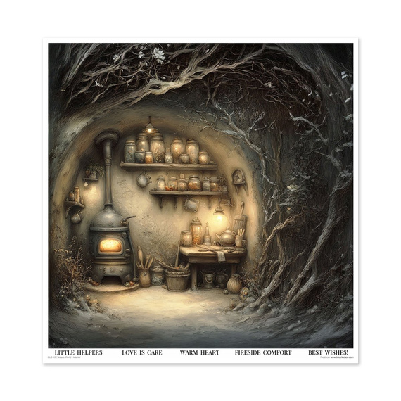 ITD COLLECTION Scrapbooking Papier Set 30x30 cm - Mouse World - Interior