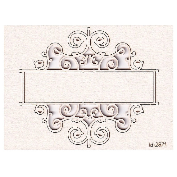 Dekorpappe Die Cut Chipboard Schildrahmen 01 - Park Avenue Schildrahmen 2871 - SCRAPINIECrapiniec