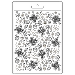 STAMPERIA A5 flexible Relief-Gießform aus Kunststoff Form für Pasten, House of Roses Klee, Marienkäfer