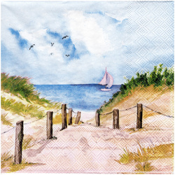 SERVIETTEN 1 Stück Motivservietten Decoupage Napkin 33x33cm, Dune path