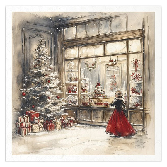 Reispapier-Set - Spielzeugladen, Weihnachtsmann, Lokomotive - RSM204 - Itd Collection