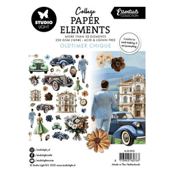 STUDIO LIGHT Papierdeko fürs Basteln - Collage Paper Elements - Oldtimer Chique