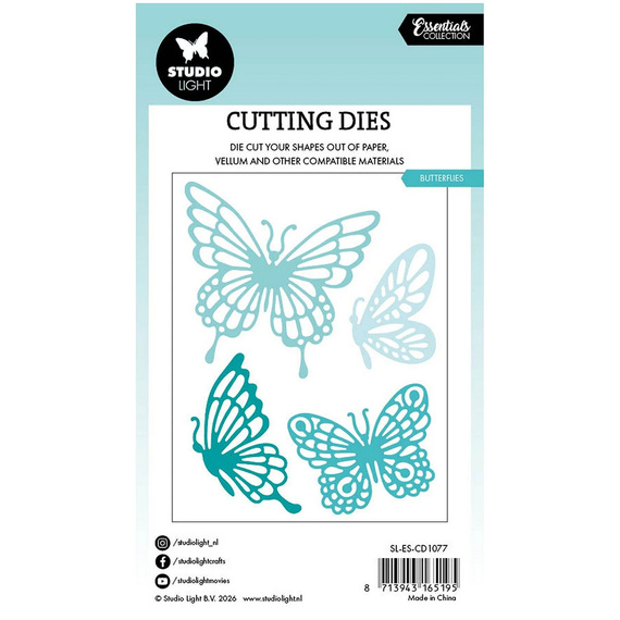 Stanzschablone – Cutting Die für Papier - StudioLight - Butterflies Schmetterlinge
