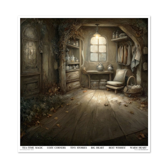 ITD COLLECTION Scrapbooking Papier Set 30x30 cm - Mouse World - Interior