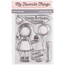 MY FAVORITE THINGS Transparenten Stempel - Cupcake Day, Mädchen mit Muffin