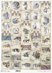 ITD Reispapier Decoupage Bastelpapier A3 0977L vintage, Adventskalender